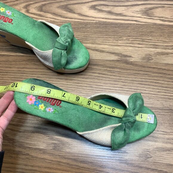 Bongo Vintage Y2K Embroidered Floral Platform 4” Wedge Sandals Size 9 Bow Front - Picture 13 of 13